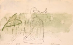 Bernd Koller, Nitiprayan, 2019, 15x20cm, watercolorandpencilonpaper, CourtesyGalerieHeikeCurtze (4) wp