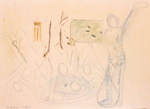 Bernd Koller, Tropischer Regen, 2018, 28x38cm, watercolorandpencilonpaper, CourtesyGalerieHeikeCurtze (1)