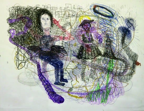 Christoph Mayer, THE MISSING INK, 2019, Kugelschreiber, Bleistift, Buntstift auf Papier, GalerieHeikeCurtze (1)