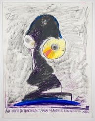 GünterBrus, Man schaffe die Wirklichkeit, 1996, Mixed technique on paper, 50x65cm, CopyrightMaximilianPramatarov, CourtesyGalerieHeikeCurtze (4)
