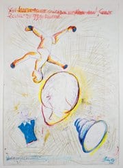 GünterBrus, Seit Kunst Politik geworden ist, 1996:99, Mixed technique on paper, 62x88cm, CopyrightMaximilianPramatarov, CourtesyGalerieHeikeCurtze (5)