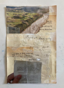 © Jean-Christophe Norman, Ulysses, a long way, 2012-2021, techniques mixtes, collage et dessin sur page de livre, courtesy Galerie C