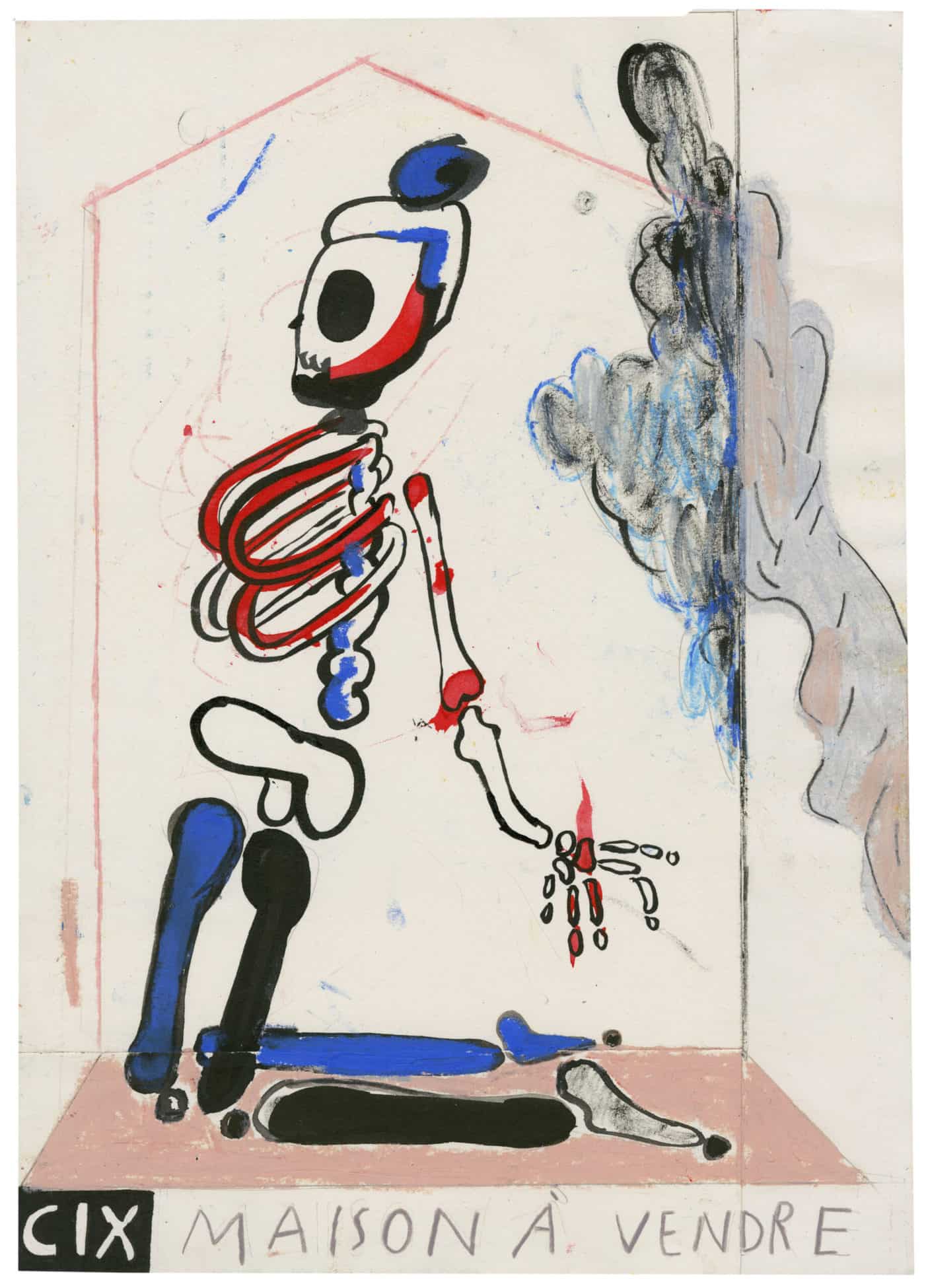 Tiziana Jill_Beck_CIX(#109)_2018_ink, crayon, pencil, oil stick on paper_26x36cm_courtesy REITER Leipzig � Berlin_© the artist