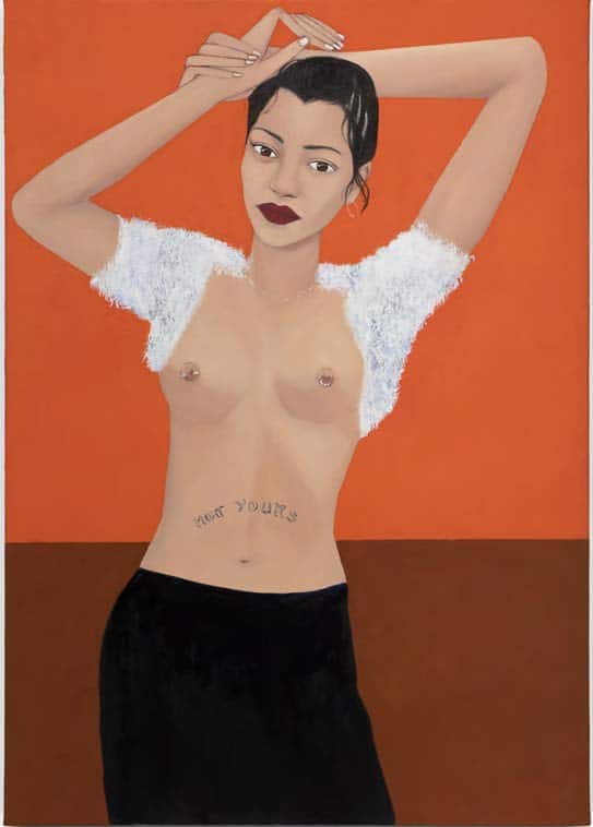Apolonia Sokol, Dina 2, 2020. Huile sur toile de lin, 92 x 65 cm. Courtesy de l’artiste et T H E P I L L ®