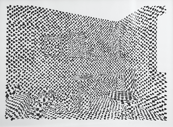 FLEURYFONTAINE, Bedroom #10, 2018, encre de Chine sur papier, China ink on paper, 60 x 80 cm, courtesy artiste ©Fleuryfontaine