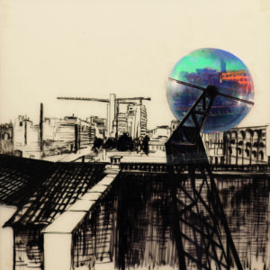RAHMOUN Thilleli, Auca (R44), 2020, Technique mixte sur plaken, Mixed technic on plaken, 50 x 50 cm, courtesy artiste, ©Thilleli Rahmoun