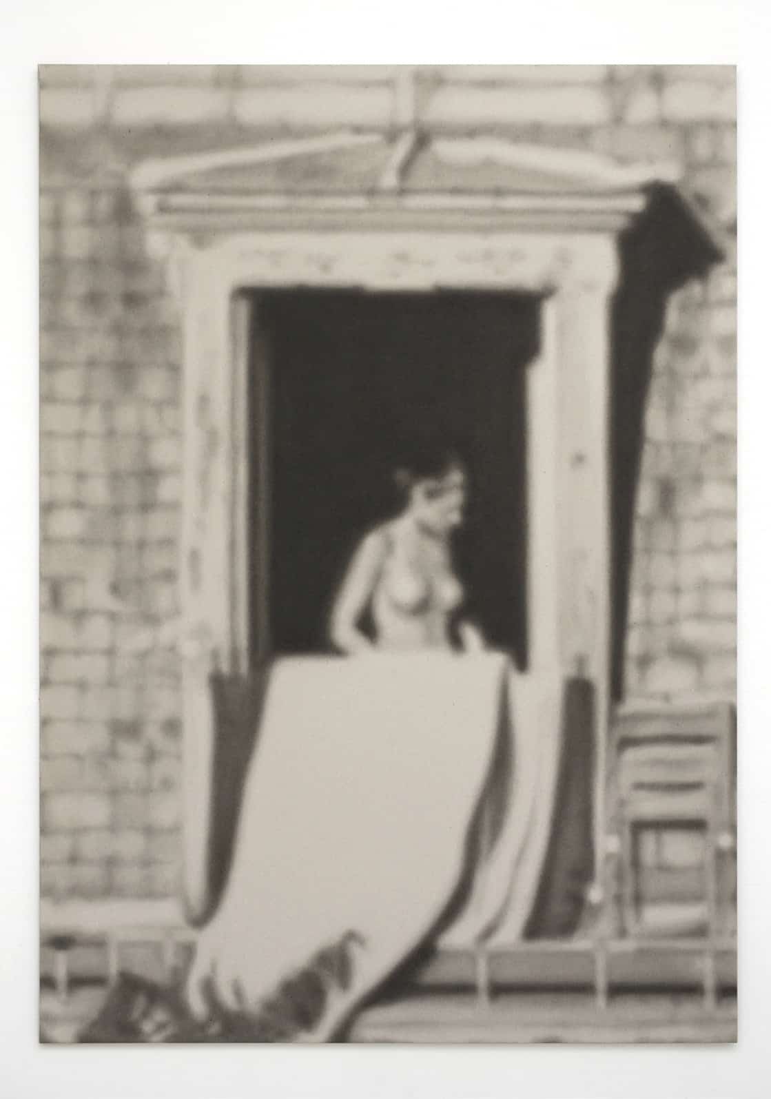 João Vilhena, L’amour des corps n°6, 2017, pierre noire sur carton gris, 140 x 100 cm © Courtesy Galerie Alberta Pane et l’artiste