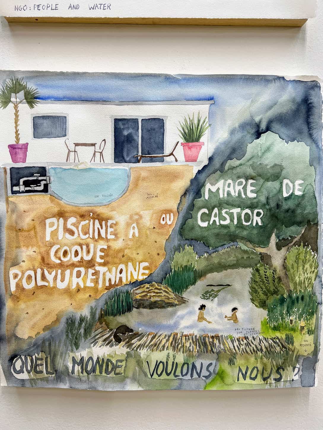 Suzanne Husky, Quels géo-ingénieurs voulons nous ?, 60 x 60 cm, 2022 © Courtesy de l’artiste et de la galerie Alain Gutharc