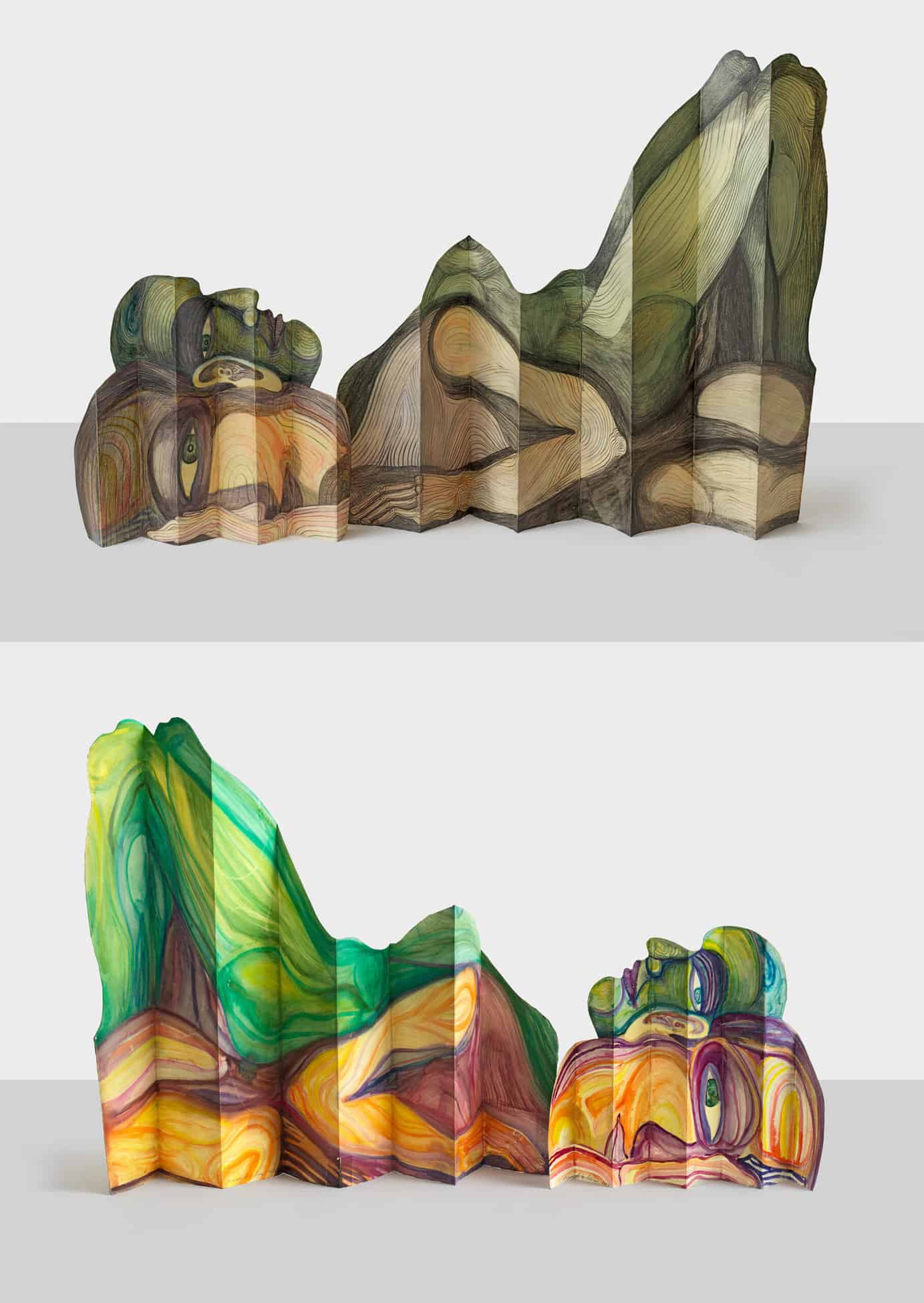 Sandra Vásquez de la Horra, The Sleepwalker, 2022. Graphite et aquarelle sur papier, cire, 42.5 x 65 cm | 76.5 x 113 cm © Bendana | Pinel Art Contemporain & artiste